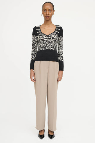 Blumarine Knit Embellished Top