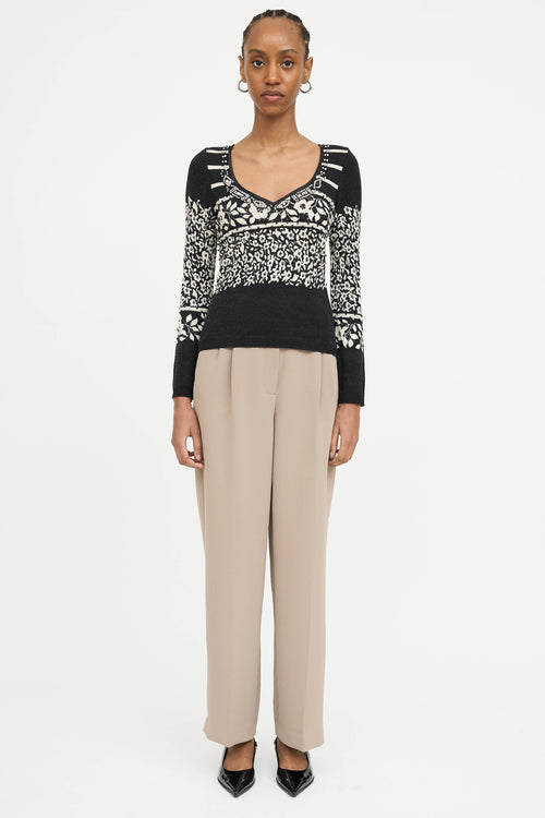 Blumarine Knit Embellished Top