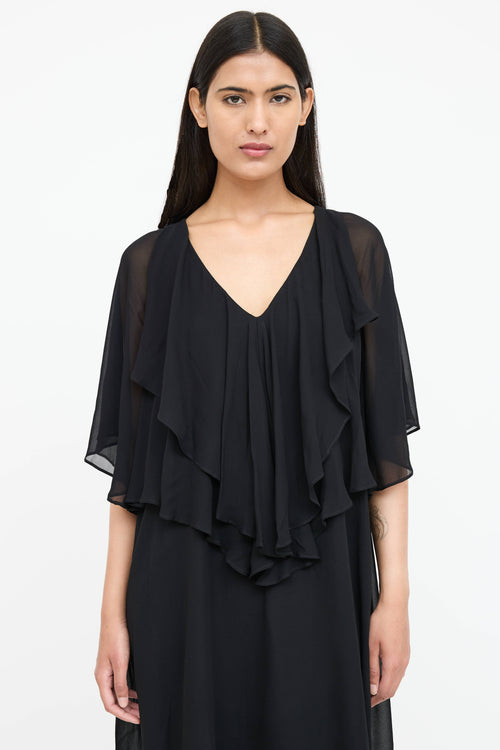 Blumarine Sheer Ruffled Dress