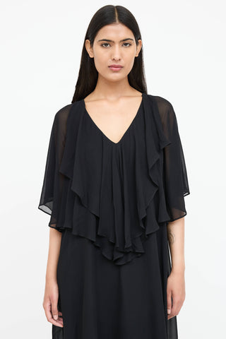 Blumarine Sheer Ruffled Dress