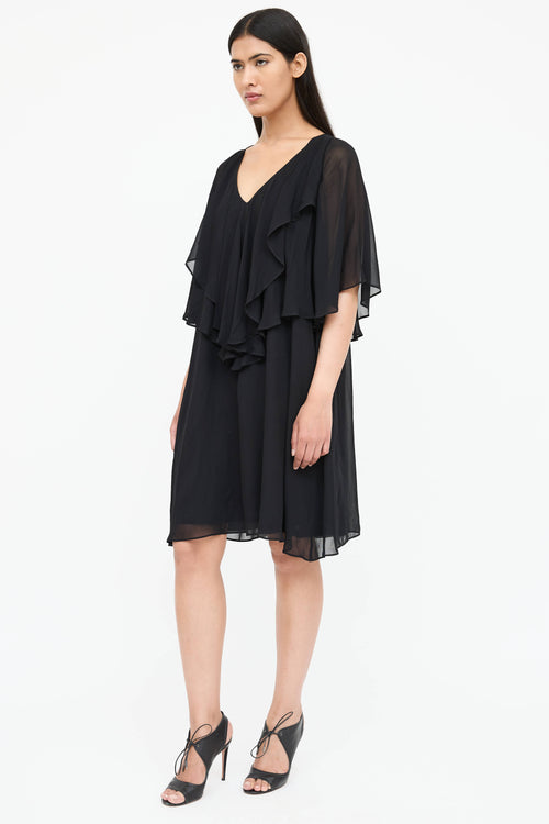 Blumarine Sheer Ruffled Dress