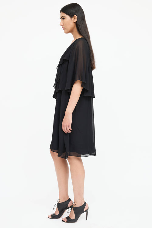 Blumarine Sheer Ruffled Dress