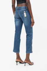 Blumarine Blue Rhinestone Denim Jeans