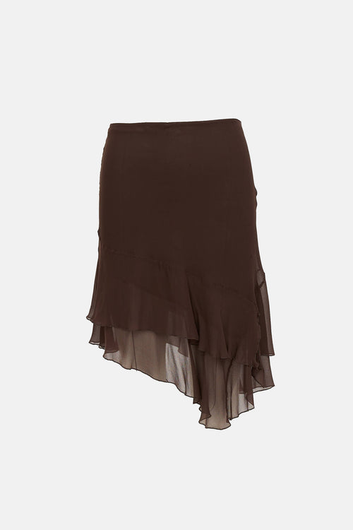 Blumarine Silk Tiered  Skirt