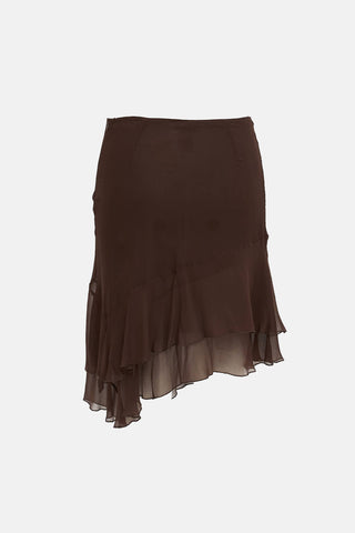 Blumarine Silk Tiered  Skirt