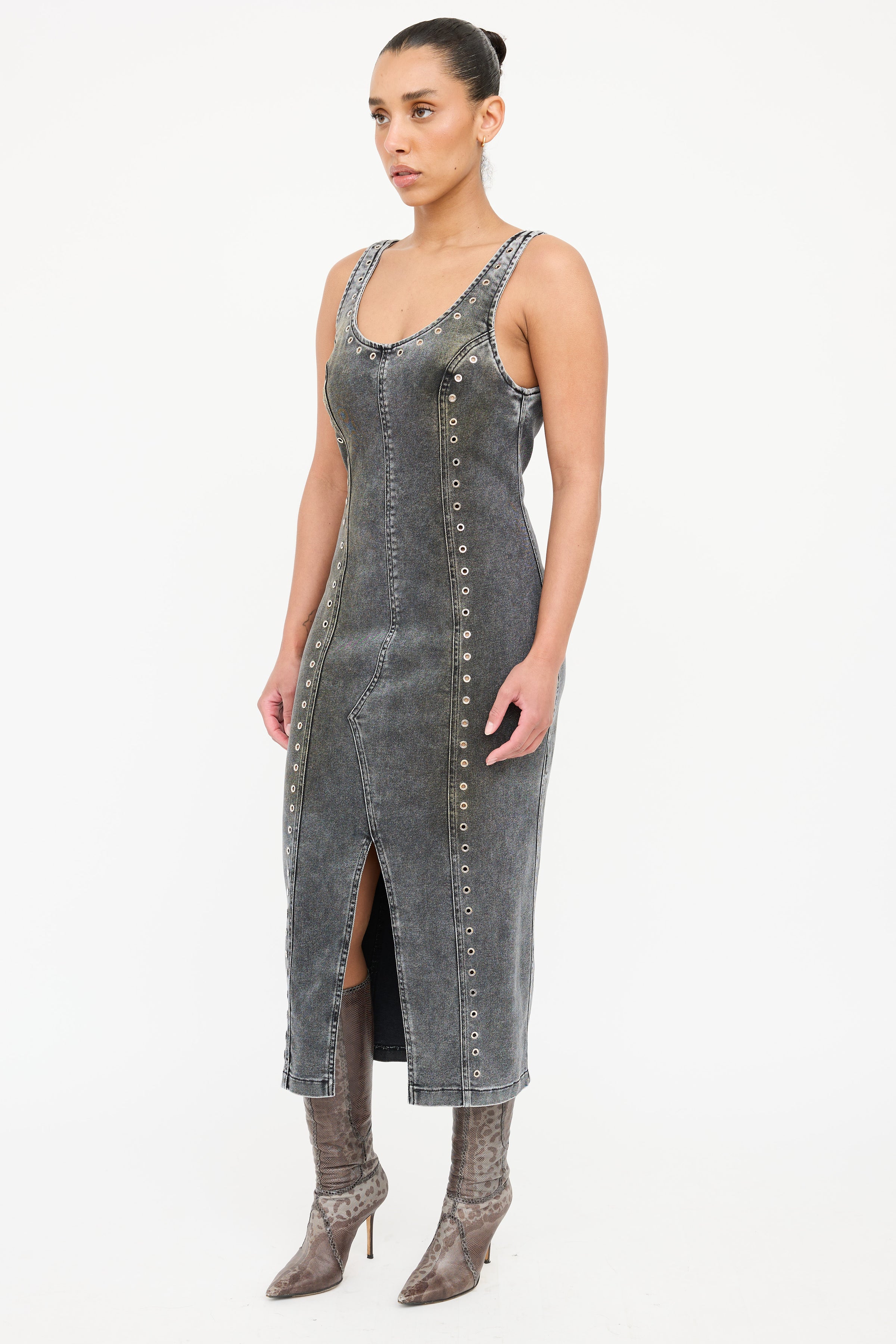 Blumarine // Denim Gromet Dress – VSP Consignment