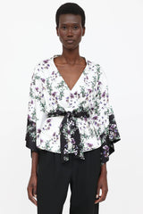 Blumarine Floral Wrap Blouse