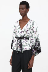 Blumarine Floral Wrap Blouse