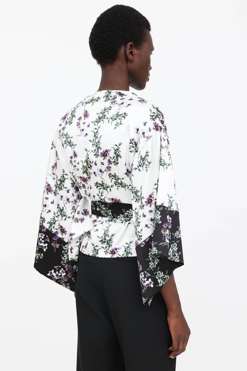 Blumarine Floral Wrap Blouse