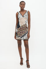 Blumarine Floral Patchwork Mini Dress