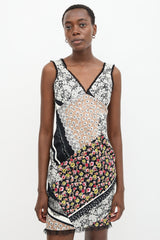 Blumarine Floral Patchwork Mini Dress