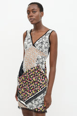 Blumarine Floral Patchwork Mini Dress