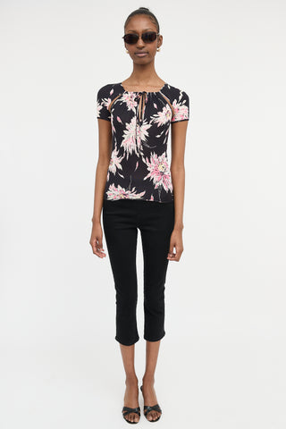 Blumarine Knit Floral Top