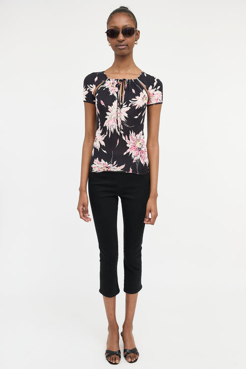 Blumarine Knit Floral Top