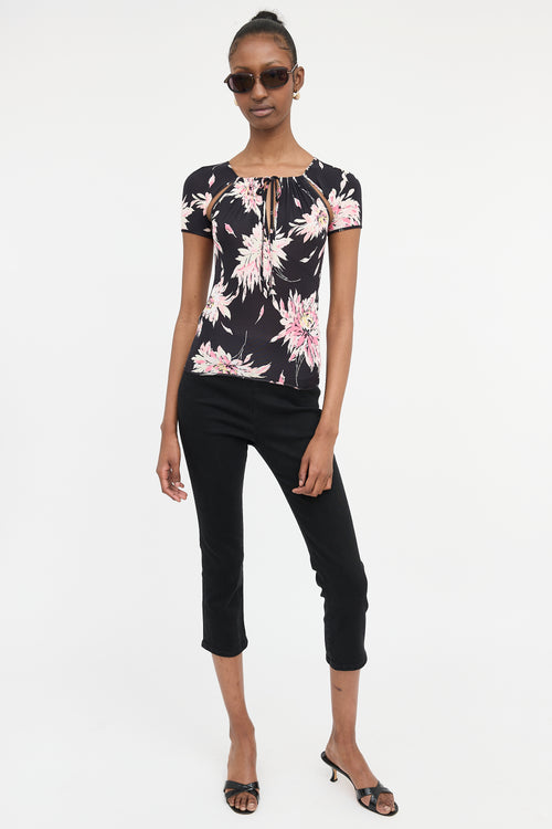 Blumarine Knit Floral Top
