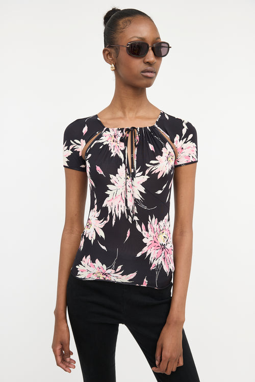 Blumarine Knit Floral Top