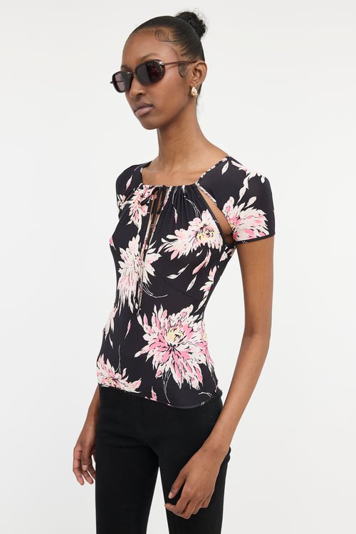 Blumarine Knit Floral Top