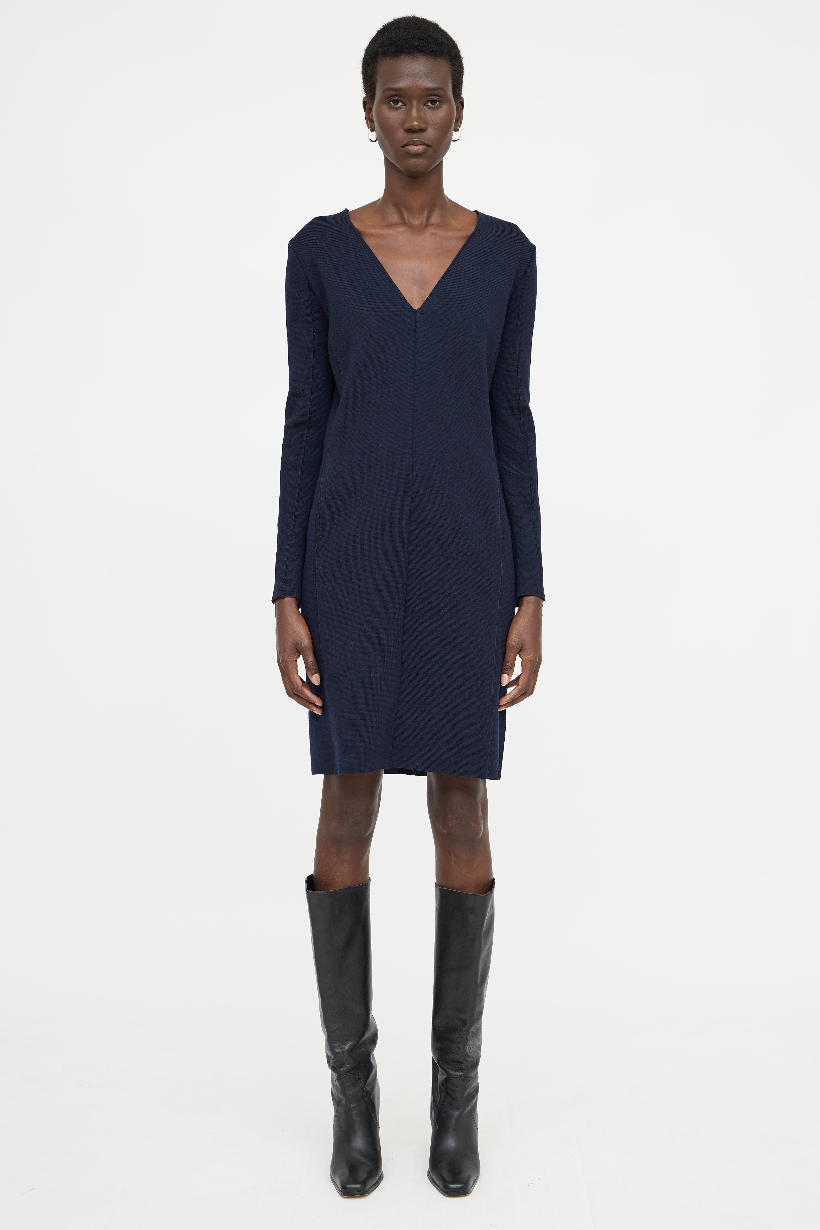 Blumarine // Knit V-Neck Dress VSP Consignment Blumarine // Knit V-Neck Dress VSP Consignment