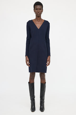 Blumarine Knit V-Neck Dress