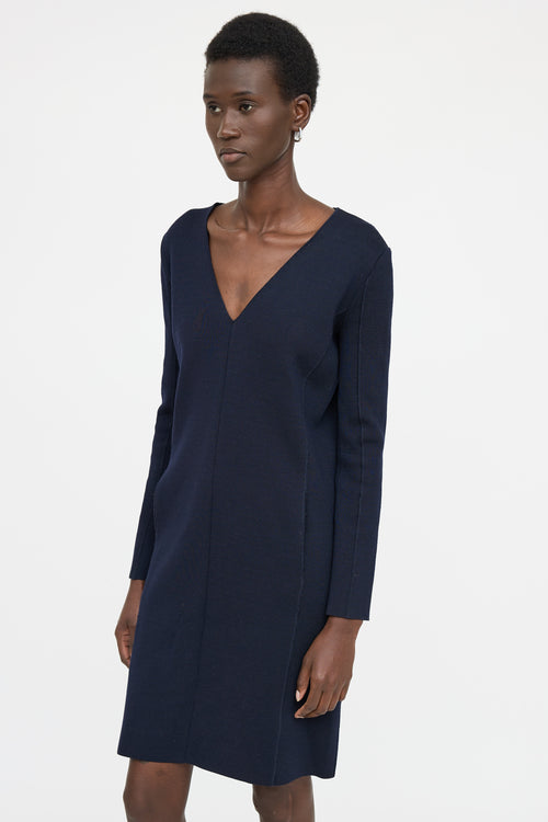 Blumarine Knit V-Neck Dress