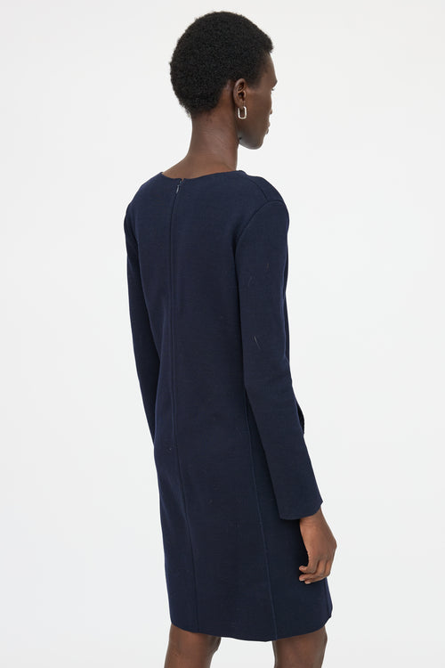 Blumarine Knit V-Neck Dress