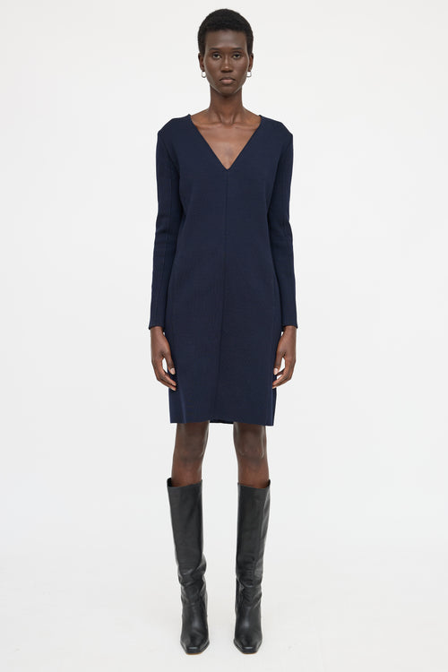 Blumarine Knit V-Neck Dress
