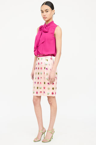 Blugirl Printed Silk Skirt