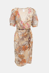 Blumarine Silk Floral Wrap Dress