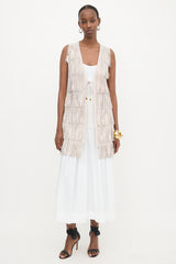 Blumarine Suede Fringe Vest