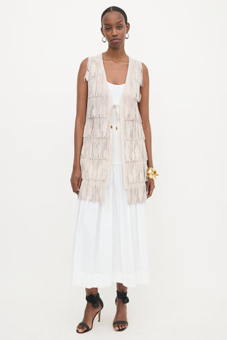 Blumarine Suede Fringe Vest