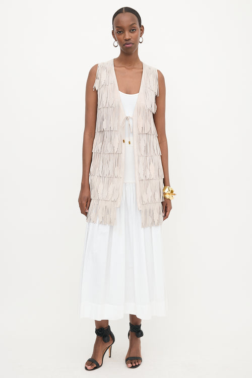 Blumarine Suede Fringe Vest