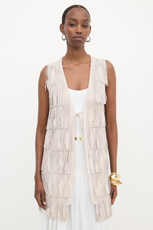 Blumarine Suede Fringe Vest
