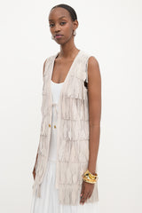 Blumarine Suede Fringe Vest