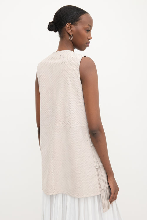 Blumarine Suede Fringe Vest