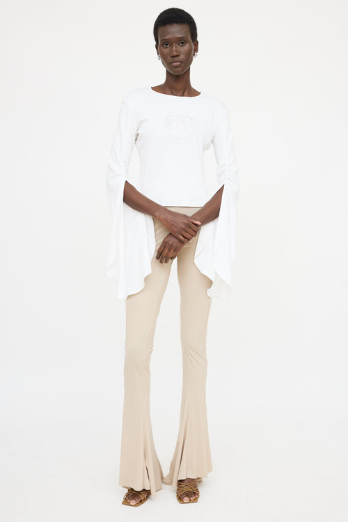 Blumarine Logo Embellished Top