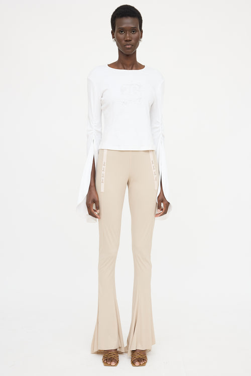 Blumarine Logo Embellished Top