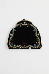 Bode Embroidered Velvet Kiss Lock Pouch