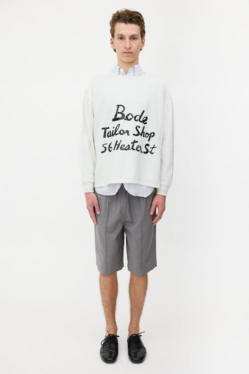 Bode Embellished Script Sweatshirt