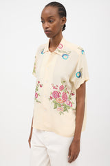 Bode Needlepoint Bowling Shirt