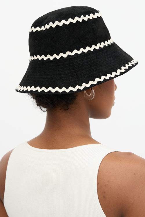 Bode Suede Rickrack Bucket Hat
