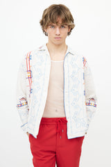 Bode White & Multi Embroidered Shirt