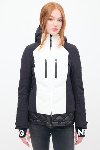 Bogner Black & White Nylon Maela Layered Jacket