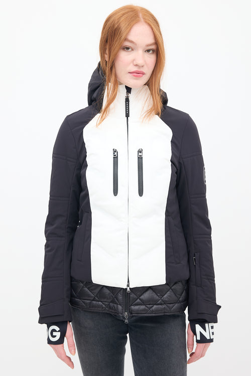 Bogner Black & White Nylon Maela Layered Jacket