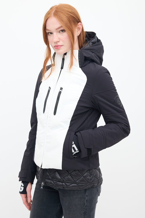 Bogner Black & White Nylon Maela Layered Jacket