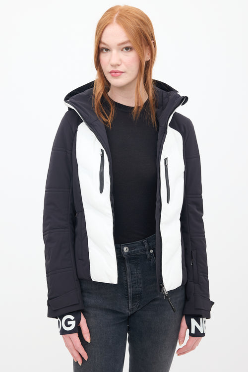 Bogner Black & White Nylon Maela Layered Jacket