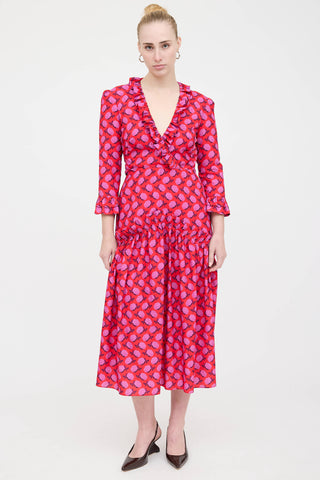 Borgo De Nor Floral Ruffle Dress