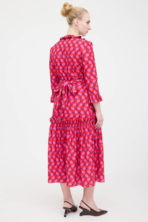 Borgo De Nor Floral Ruffle Dress