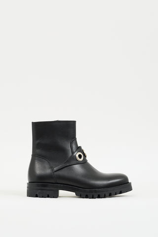 Boss Black Leather Helen Ankle Boot