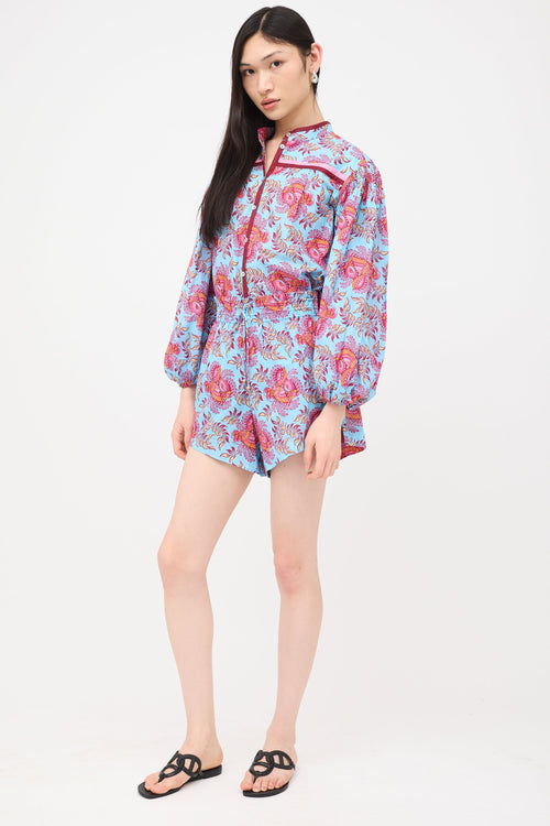 Boteh Floral Coquille Shorts