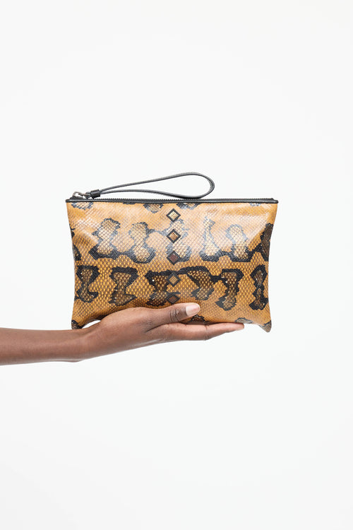 Leather Printed Pouch